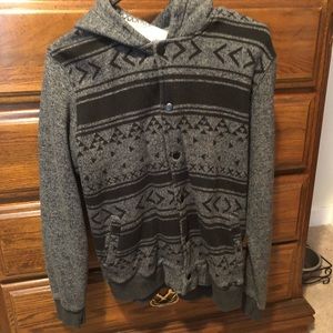 On the byas button up hoody